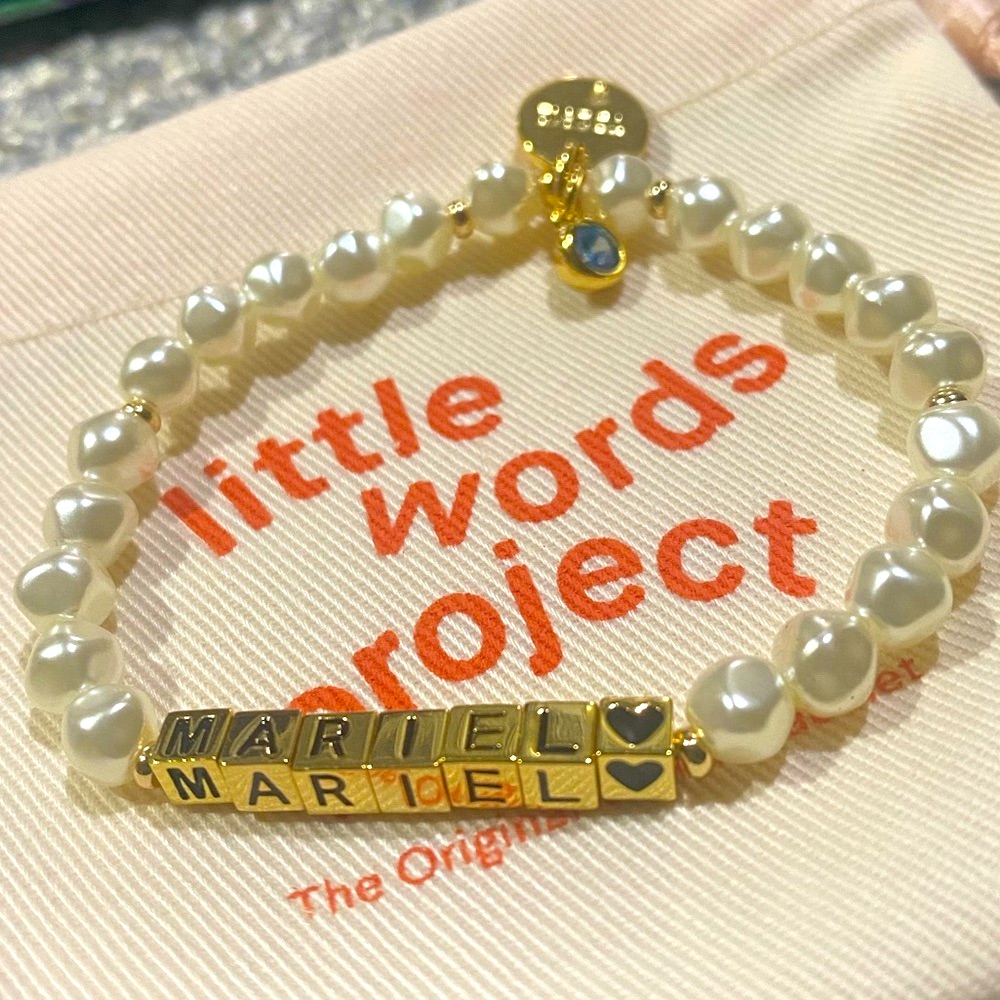 Custom Mariel Pearl With March Birthstone 40$